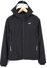 HOLLISTER Damen Jacke Schwarz Reißverschluss...