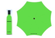 Ombrello Pieghevole da Pioggia e da Sole a Forma di Bottiglia di Assenzio Verde