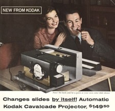 VTG 1959 Automatic Kodak Cavalcade Projector Original Print Ad 17x26cm NGM 03