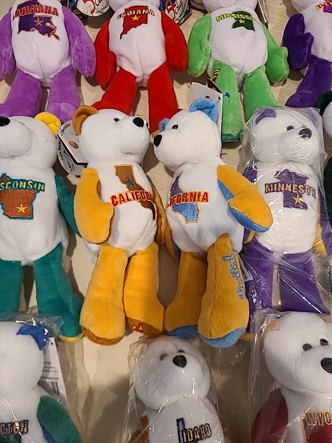 State Bears STATE BEANIE BABIES WITH 53 QUARTERS INCLUDED Ready To Ship eBay