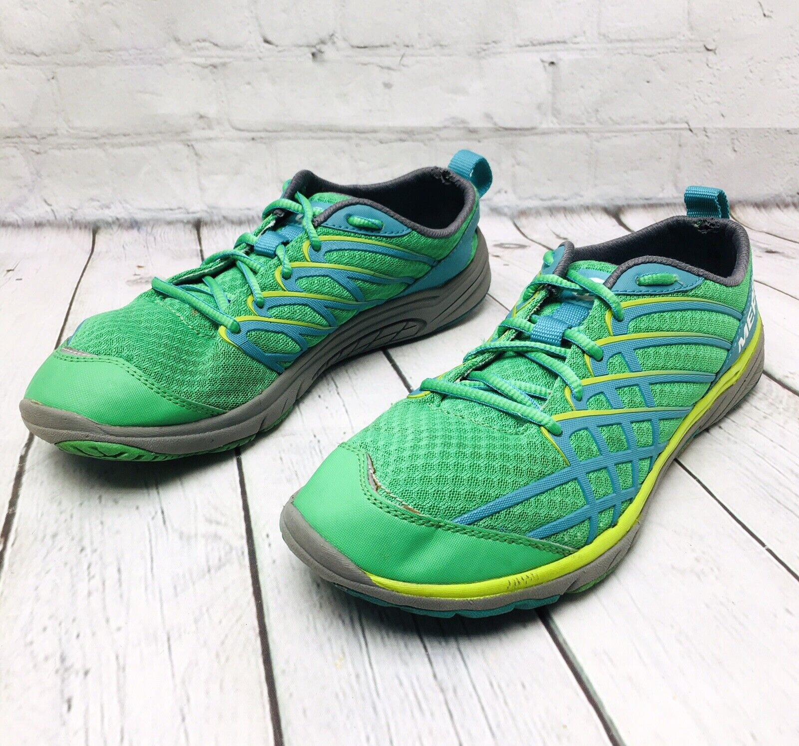 Merrell scarpe donna guanti scalzi taglia 8 5 accesso nudo arco 2 rete verde corsa