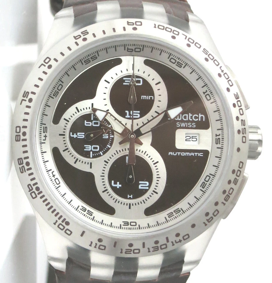 RIGHT TRACK BROWN - Swatch Diaphane Chrono Automatic - SVGK408 - NEU - Bild 2 von 3