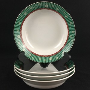 Set-of-4-VTG-Soup-Bowls-7-1-2-034-Sakura-Penguins-Debbie-Mumm-1998-Christmas