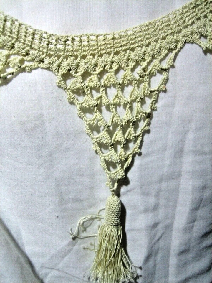 Cuello/hombro de ganchillo irlandés victoriano/edwardiano hecho a mano Foto 4 de 4