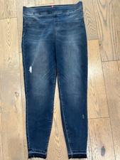 Spanx Boyfriend Distressed Stretch Skinny Jean - Pull On - Released Hem Size L