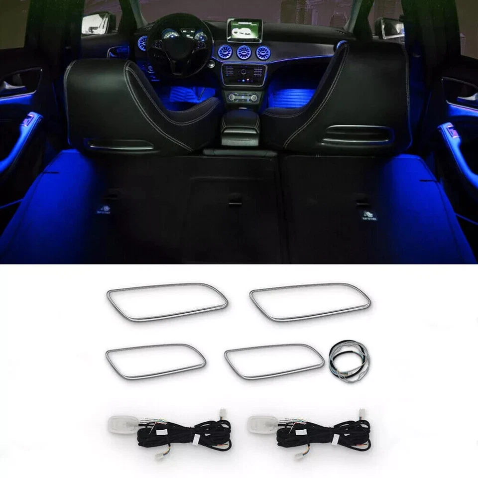 Para Mercedes Benz W176 W117 X156 painel led luz ambiente interior acabamento LED 2013+ - Imagem 4 de 4