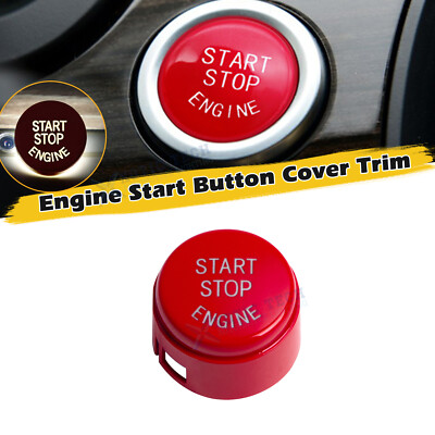 Glossy Red Engine Start Button Cover Trim For BMW 4/5/6/7 Series F01 F02 F10 F11