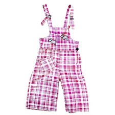 Vintage Toddler Overalls Pink Plaid Scotty Dogs Romper Jumpsuit Approx Size 2