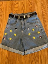 Vintage Disney Mickey Mouse Mom Denim Shorts Size Small 1990s New without tags