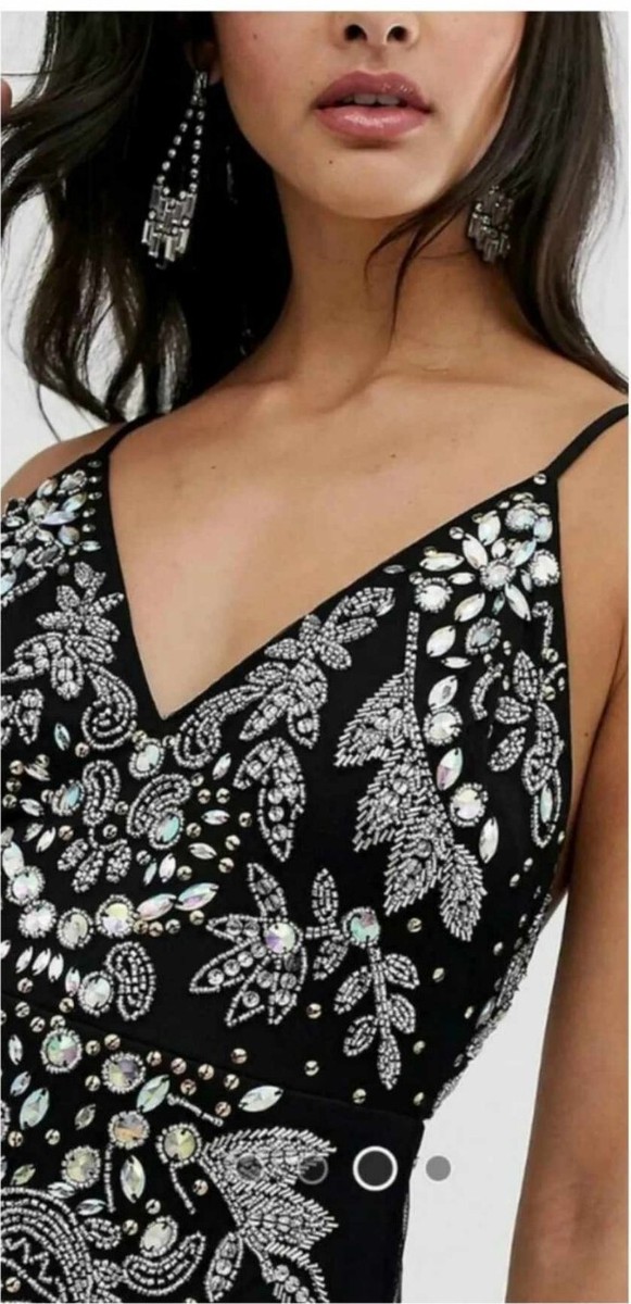 bandeau ruffle detail maxi dress in brown Bandeau Ruffle Detail Maxi Dress in Red - 6