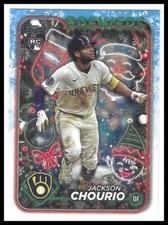 Jackson Chourio 2024 Topps Holiday #H119 Milwaukee Brewers Rookie