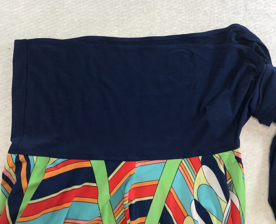 Falda para mujer The Look Randolph Duke talla M a rayas asimétrica cintura atada nueva con etiquetas Foto 2 de 4