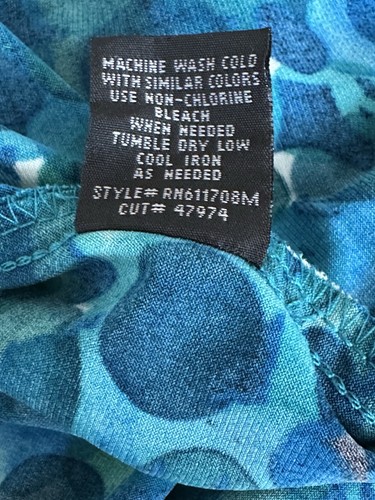 Connected Womens Blue Teal Turquoise Print Jersey Sleeveless Dress Sz 4 Used - Picture 7 of 10