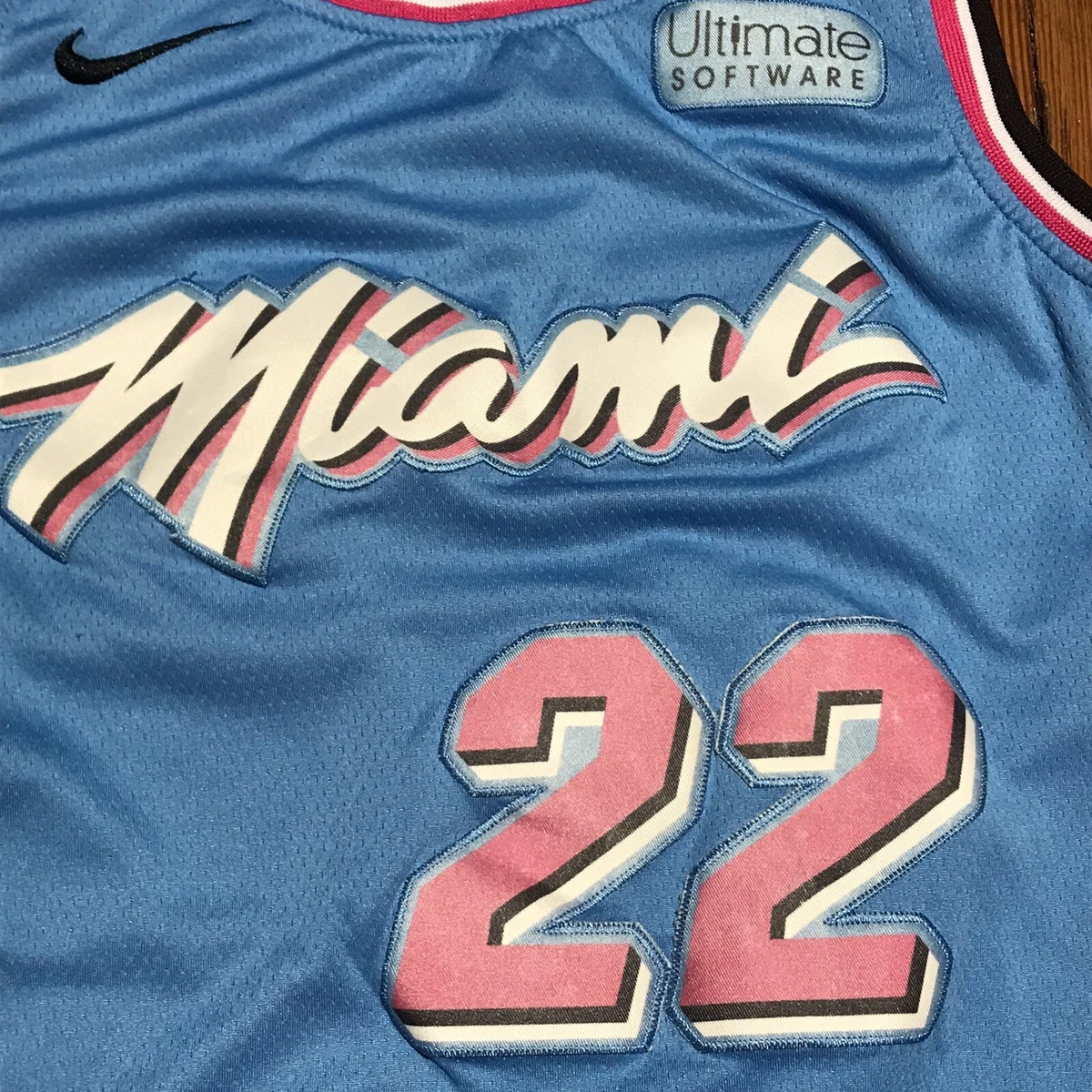 Men's Miami Heat Jimmy Butler Nike Pink/Blue 2020/21 Swingman Player Jersey  - City Edition