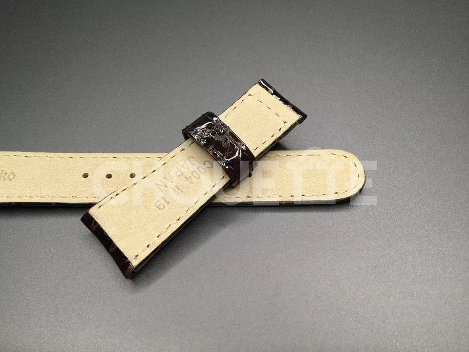 Correa de cuero de cocodrilo marrón OEM Grand Seiko Hi-Beat 36000 SBGH263 19 mm JAPÓN Foto 4 de 4