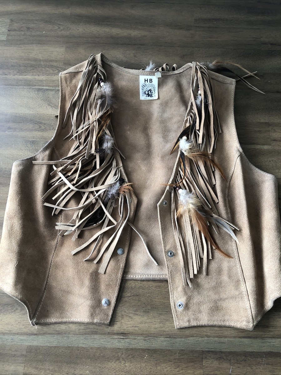 HD Deer Hide Leather Fringe Vest American Made | eBay