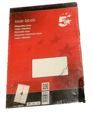 Etykiety laserowe 100 arkuszy 4 na arkusz 5 gwiazdek