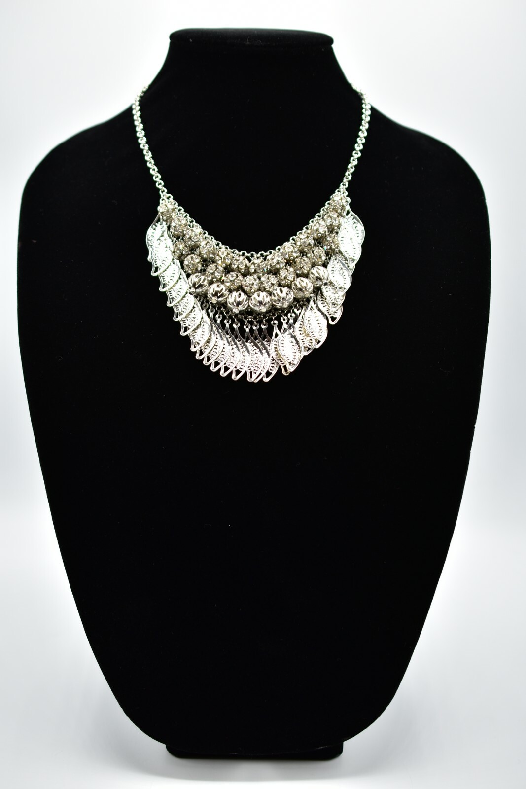 Statement Necklace Collar Sparkling Rhinestone Cr… - image 2