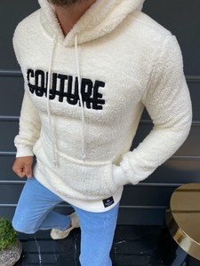 Herren Fleece Kapuzenpullover - Teddy Plüsch Hoodie Winter Sweatshirt