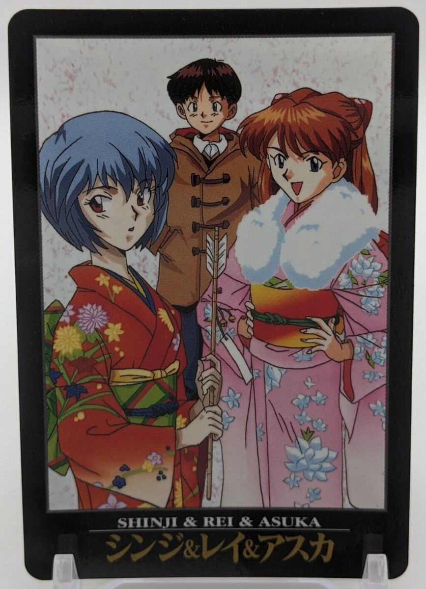Shinji Rei Asuka NO.15 Neon Genesis Evangelion Carddass Card Shinji Rei Asuka NO.15 Neon Genesis Evangelion Carddass Card