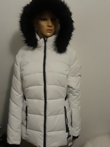 white guess puffer jacket