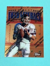 1997 Topps Finest Dave Brown Field Generals W/Coating #51 F7 New York Giants (G