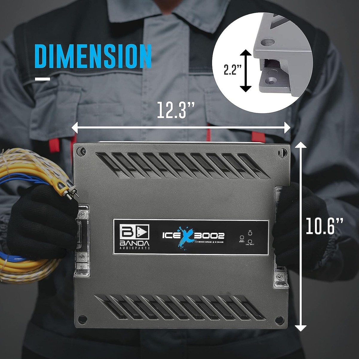AUTHENTIC Banda ICE X3002 Mono Car Amplifier 3000W 2 Ohm Class D