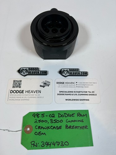 OEM 1998.5-2002 Dodge Ram 24 Valve 5.9L Cummins Crank Case Breather 3944730 - Picture 5 of 12