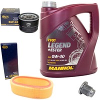 MotoröL Filter Set 0W40 4 Liter + ÖLablassschraube FüR Dacia Sandero Renault