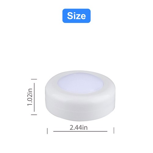 6Pcs Wireless LED Puck Lights Closet Under Cabinet Lighting With Remote Control - Picture 9 of 10