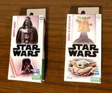 Lot of 2 Disney Star Wars Grougu & Hover Pram & Darth Vader Figures NEW