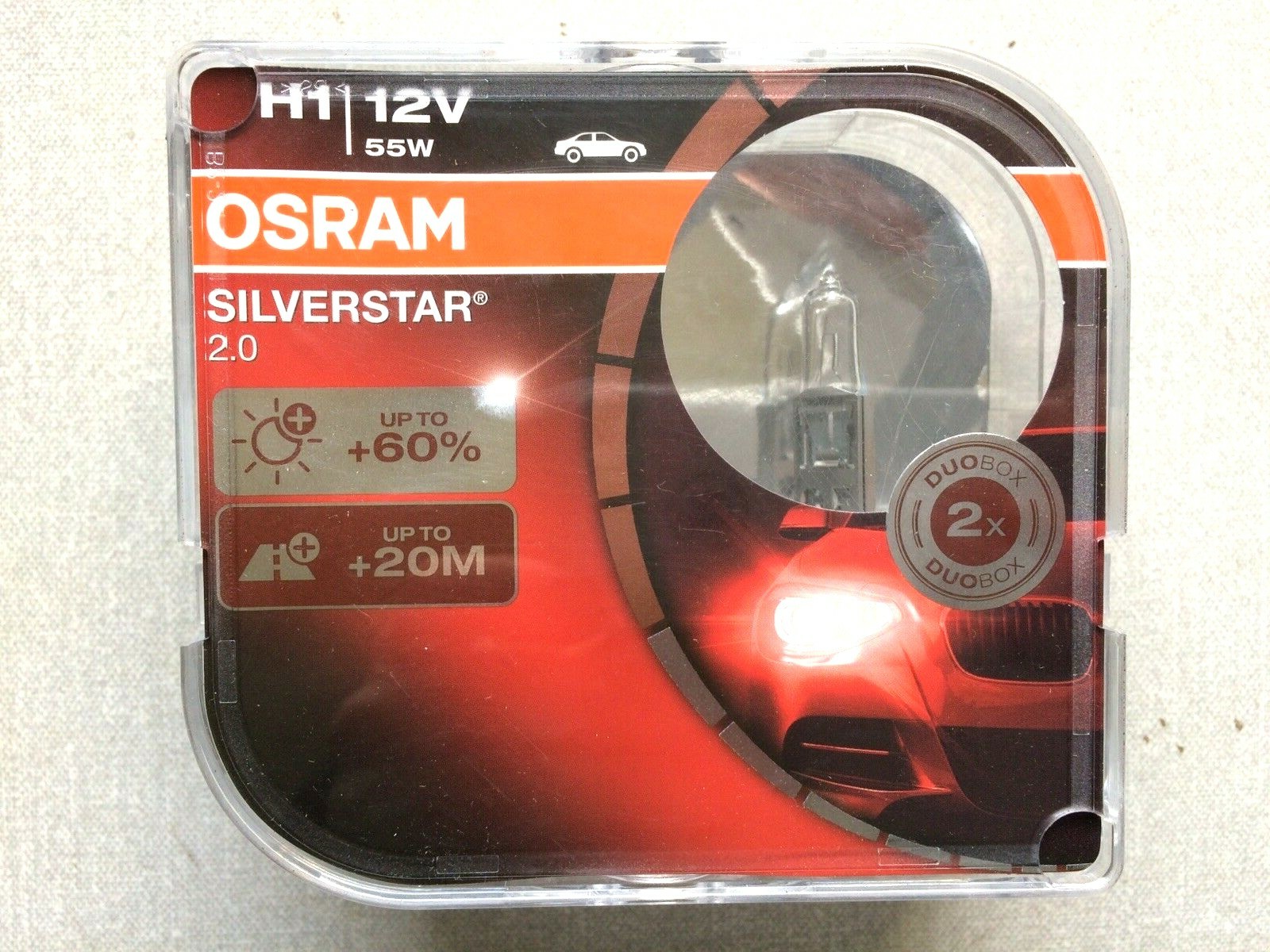 H1 OSRAM SILVERSTAR 2.0 High Beam Bulbs Main Hi Headlight Headlamp  