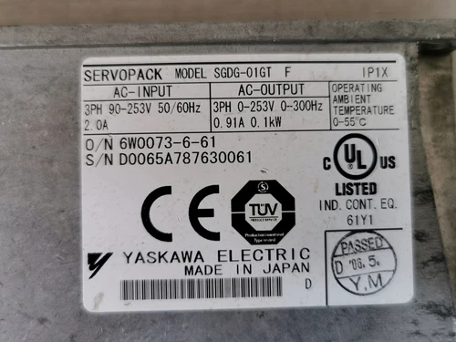   YASKAWA SGDG-01GT Servo Drive Shipping - Picture 4 of 4