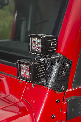  Scheinwerferhalter Dual A-Pillar Txt. Blk. 97-06 TJ Rugged Ridge 11232.36