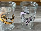 Vintage Welch's Jelly Jar drinking Glasses Dinosaurs Set of 2 PTERANODON & T-REX — photo 1