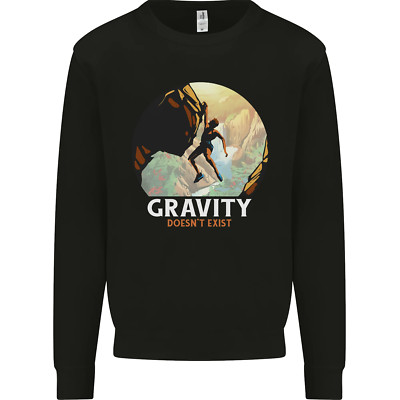 Klettern Schwerkraft existiert lustiger Kletterer Kinder Sweatshirt Pullover