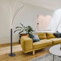 Standleuchte Stehlampe Wohnzimmerleuchte Led Touchdimmer Schwarz Beistellleuchte