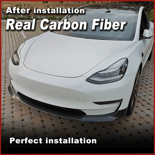 Alerón delantero de carbono para Tesla Model 3 2016-20 enfoque espada alerón se adapta - Imagen 3 de 12