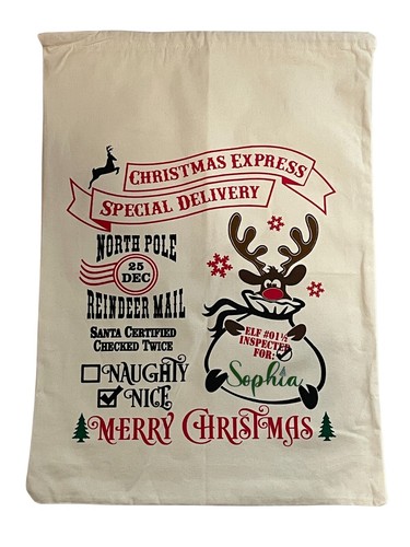Christmas Santa Bag Gift Sacks Presents Bag | Name on Christmas Sack Included - Picture 53 of 87