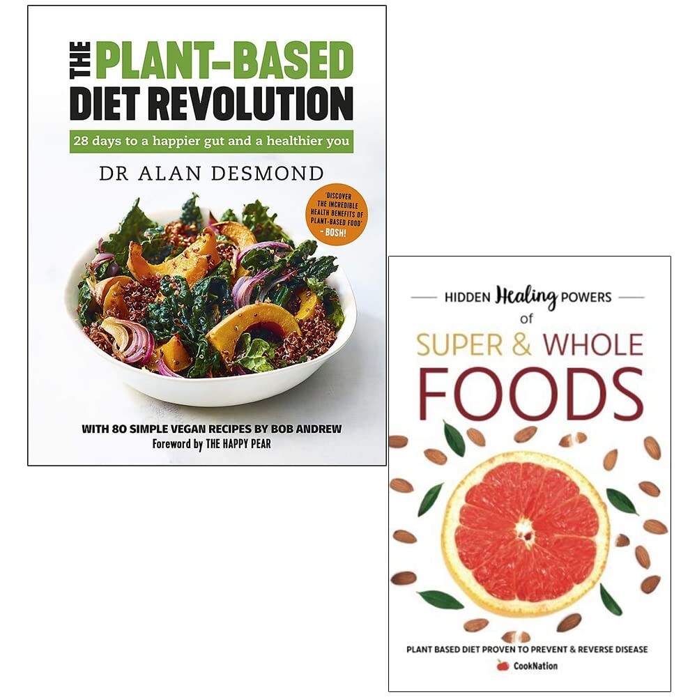 Plant-Based Diet Revolution ,Super & Whole Foods 2 Books Collection Set