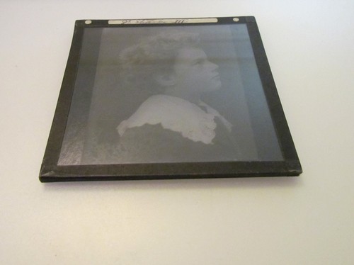 Linterna Mágica de Vidrio Diapositiva PERFIL DE UN NIÑO JOVEN C1900 EDUARDIANO - Imagen 2 de 2