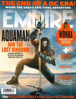 Empire Magazine: Aquaman Jason Momoa, Wonka, Priscilla, Werner Herzog, Dec 2023
