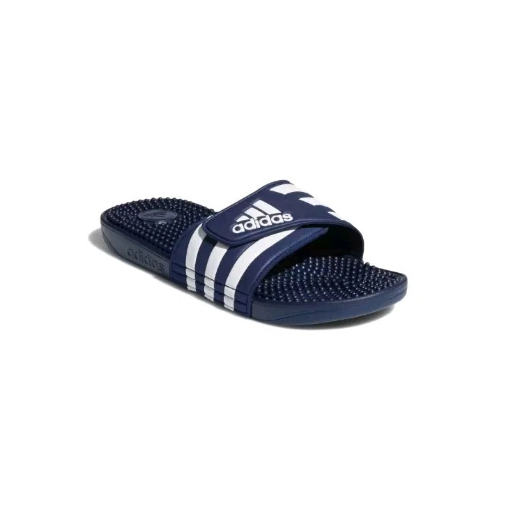 Adidas Sandalo Adissage Unisex Adulto Slides Blu Scuro Bianco Uomo 11 F35579 Nuovo con scatola