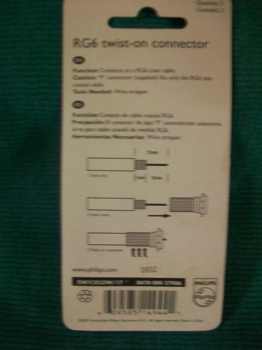 PHILIPS TWIST-ON 2 STÜCK RG6 F STECKER (1 BOX 6 STÜCK) - Bild 2 von 5