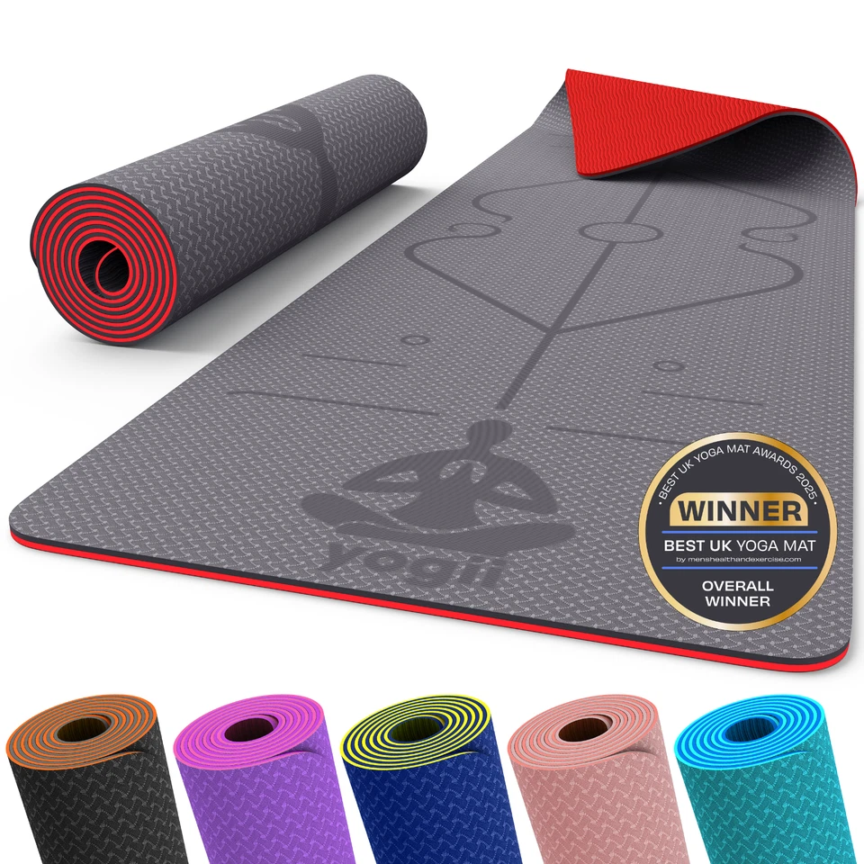 Yoga Mat Non Slip 6mm Thick Exercise Mat for Men and Women Home Gym Workout UK - Image 2 of 4