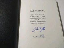 1982 SABBATICAL SIGNED FIRST EDITION HC BOOK BY JOHN BARTH #'D 298/750