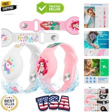 2 Pack AirTag Bracelet for Kids, Waterproof Air tag Holder for Kids with Soft...