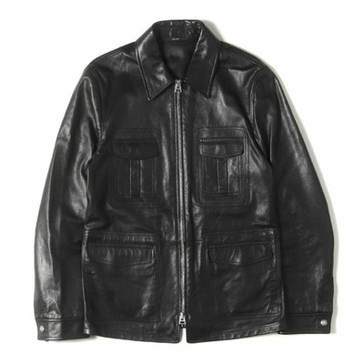 TOM FORD Jacket Size: 50 Front Double Zip Goat Leather (BI429 Used BEEG-0