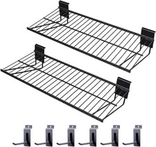 Slatwall Shelves 24 Inch, Heavy Duty Slatwall Accessories, Slat Wall Wire Shelf,