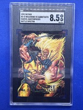 1992 Skybox Marvel Masterpieces Wolverine Versus Sabertooth SGC 8.5